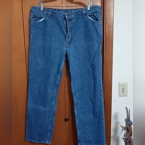 Classic JC Penney Plain Pockets Jeans Mens 42 x30